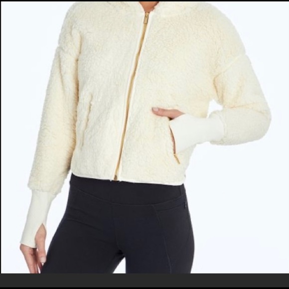 Marika coconut milk shoreline Sherpa jacket size M perfect condition NEW W/tags - Picture 4 of 14